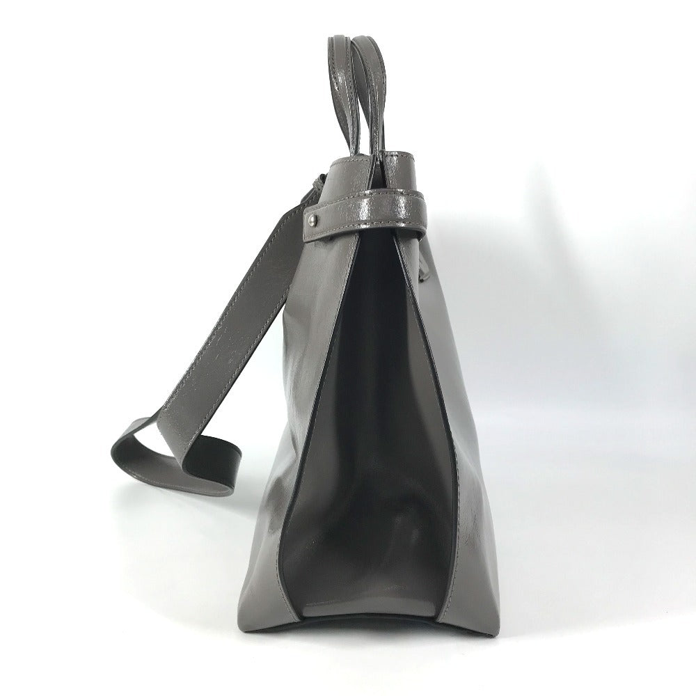 BURBERRY 8006616 ビジネスバッグ ロゴ 2WAYバッグ ショルダーバッグ トートバッグ ハンドバッグ レザー ユニセックス グレー