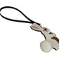 LOUIS VUITTON M03217 Monogram Bag Charm-LV Furry Friend Key Holder Charm Animal Bag Charm Leather White/pink Used