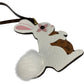 LOUIS VUITTON M03217 Monogram Bag Charm-LV Furry Friend Key Holder Charm Animal Bag Charm Leather White/pink Used