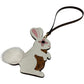 LOUIS VUITTON M03217 Monogram Bag Charm-LV Furry Friend Key Holder Charm Animal Bag Charm Leather White/pink Used