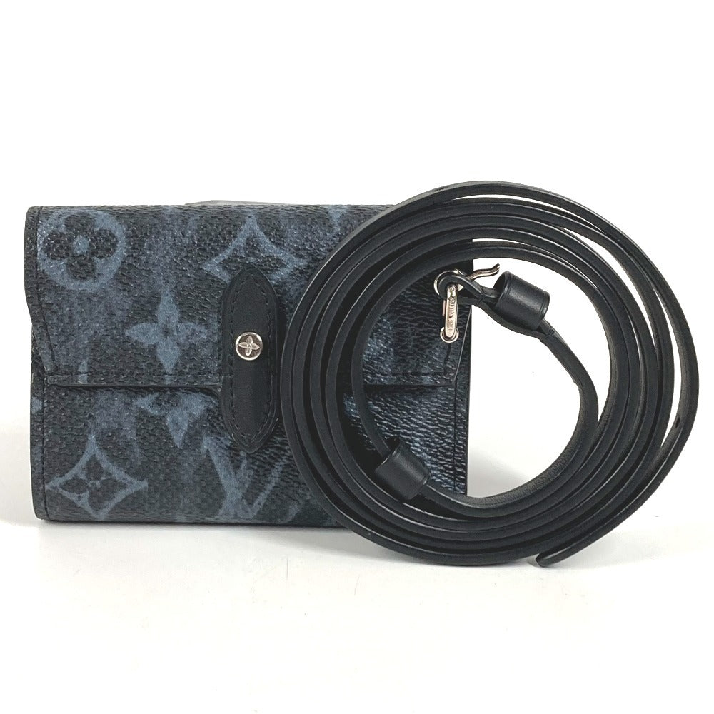 LOUIS VUITTON M69998 モノグラムパステル オーガナイザー･ドゥポッシュ ストラップ付き ショルダーウォレット 財布 3つ折り財布 レザー ユニセックス ネイビー