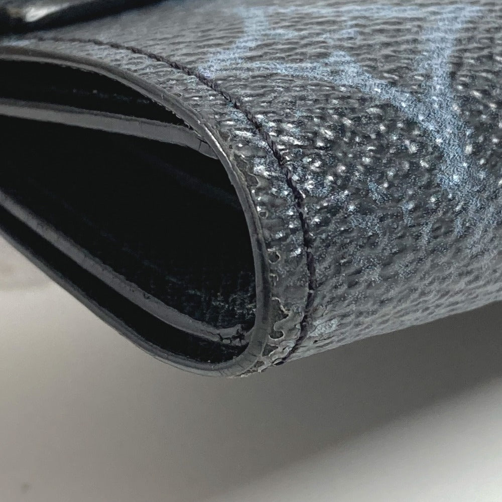 LOUIS VUITTON M69998 モノグラムパステル オーガナイザー･ドゥポッシュ ストラップ付き ショルダーウォレット 財布 3つ折り財布 レザー ユニセックス ネイビー