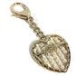CHANEL ABG045 B25A Heart CC Coco Mark Logo Faux Pearl Rhinestone Bag Charm Chain Keychain Metal Women's Gold