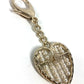 CHANEL ABG045 B25A Heart CC Coco Mark Logo Faux Pearl Rhinestone Bag Charm Chain Keychain Metal Women's Gold