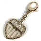 CHANEL ABG045 B25A Heart CC Coco Mark Logo Faux Pearl Rhinestone Bag Charm Chain Keychain Metal Women's Gold
