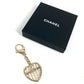 CHANEL ABG045 B25A Heart CC Coco Mark Logo Faux Pearl Rhinestone Bag Charm Chain Keychain Metal Women's Gold