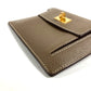 HERMES H Logo Kelly Pocket Compact Wallet/Coin Purse, Epson, Unisex, Etoupe, Gray