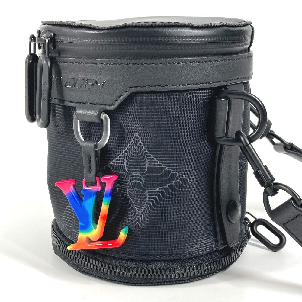 LOUIS VUITTON M45604 ルイ・ヴィトン 2054 エクスパンダブル ポロション カバン 斜め掛け ポーチ レインボー ショルダーバッグ レザー/ナイロン ユニセックス ブラック