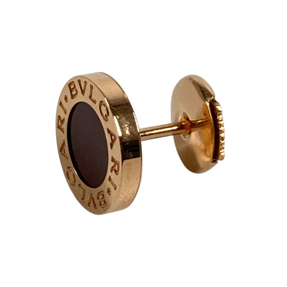 BVLGARI Gold 18K PG Carnelian Bvlgari Bvlgari Logo Single Earring, Au750, Unisex, Pink