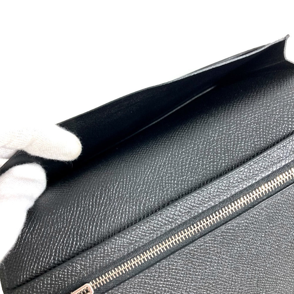 HERMES Hロゴ ベアンスフレ ベアン スフレ 2つ折り ロングウォレット 長財布 エプソン ユニセックス ブラック