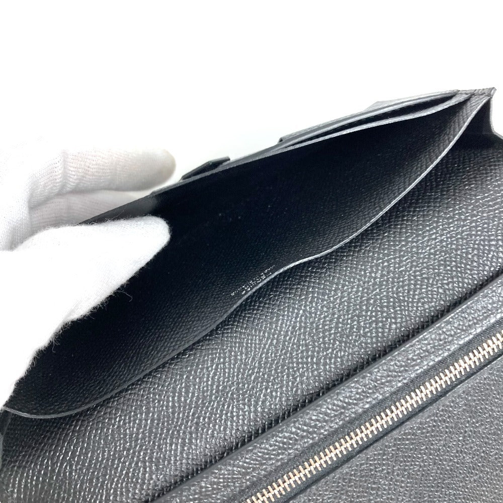 HERMES Hロゴ ベアンスフレ ベアン スフレ 2つ折り ロングウォレット 長財布 エプソン ユニセックス ブラック