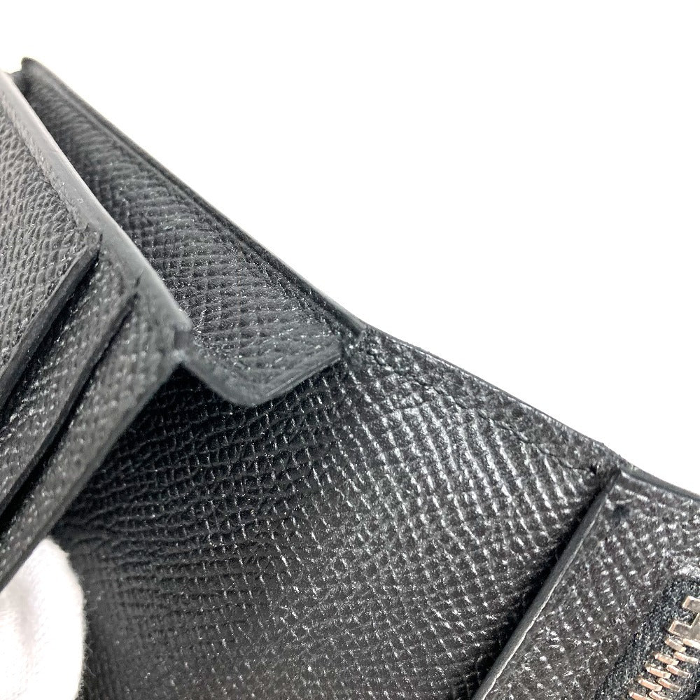HERMES Hロゴ ベアンスフレ ベアン スフレ 2つ折り ロングウォレット 長財布 エプソン ユニセックス ブラック