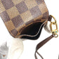 LOUIS VUITTON N60016 ダミエ ポルトカルトID バンドリエール ICケース パスケース ストラップ付き カードケース ダミエキャンバス ユニセックス エベヌ ブラウン
