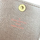LOUIS VUITTON N60016 ダミエ ポルトカルトID バンドリエール ICケース パスケース ストラップ付き カードケース ダミエキャンバス ユニセックス エベヌ ブラウン