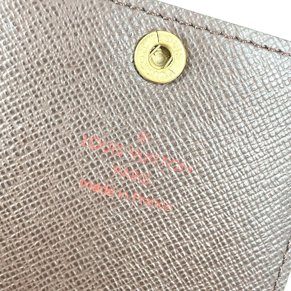 LOUIS VUITTON N60016 ダミエ ポルトカルトID バンドリエール ICケース パスケース ストラップ付き カードケース ダミエキャンバス ユニセックス エベヌ ブラウン