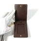 LOUIS VUITTON N60016 ダミエ ポルトカルトID バンドリエール ICケース パスケース ストラップ付き カードケース ダミエキャンバス ユニセックス エベヌ ブラウン