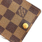 LOUIS VUITTON N60016 ダミエ ポルトカルトID バンドリエール ICケース パスケース ストラップ付き カードケース ダミエキャンバス ユニセックス エベヌ ブラウン