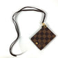 LOUIS VUITTON N60016 ダミエ ポルトカルトID バンドリエール ICケース パスケース ストラップ付き カードケース ダミエキャンバス ユニセックス エベヌ ブラウン