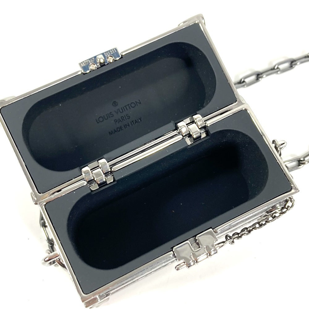 LOUIS VUITTON M77167 Monogram Eclipse Earphone Pouch for AirPods with Chain, Monogram Eclipse Canvas, Unisex, Black