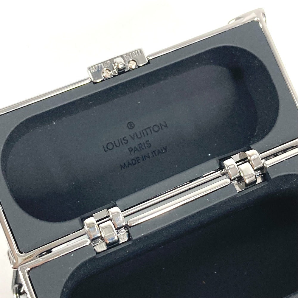 LOUIS VUITTON M77167 Monogram Eclipse Earphone Pouch for AirPods with Chain, Monogram Eclipse Canvas, Unisex, Black