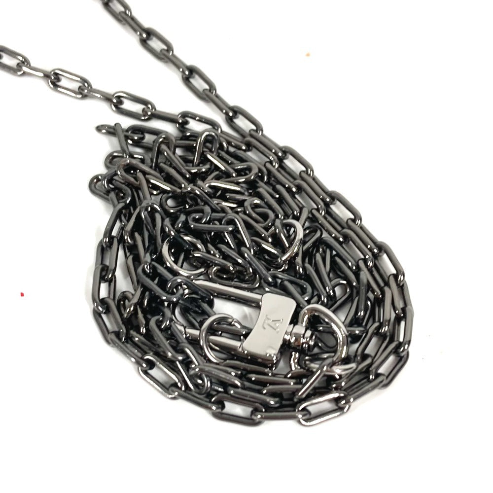 LOUIS VUITTON M77167 Monogram Eclipse Earphone Pouch for AirPods with Chain, Monogram Eclipse Canvas, Unisex, Black