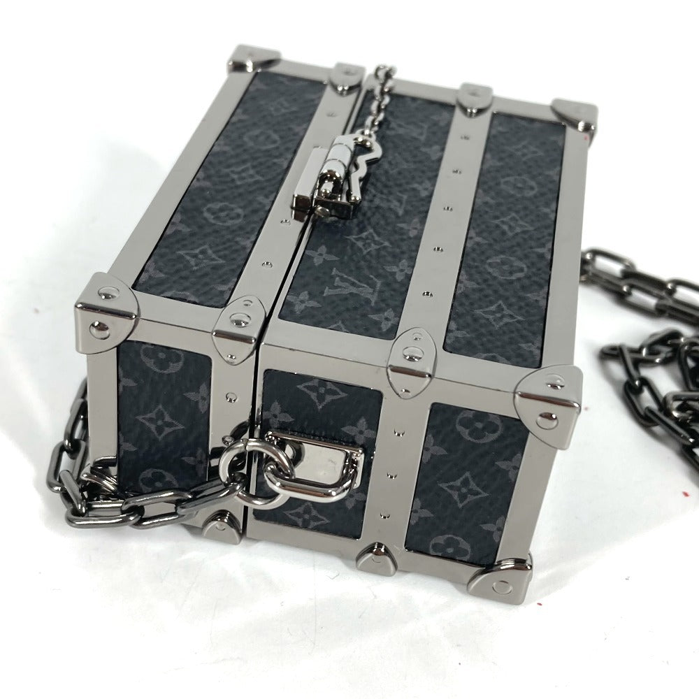 LOUIS VUITTON M77167 Monogram Eclipse Earphone Pouch for AirPods with Chain, Monogram Eclipse Canvas, Unisex, Black