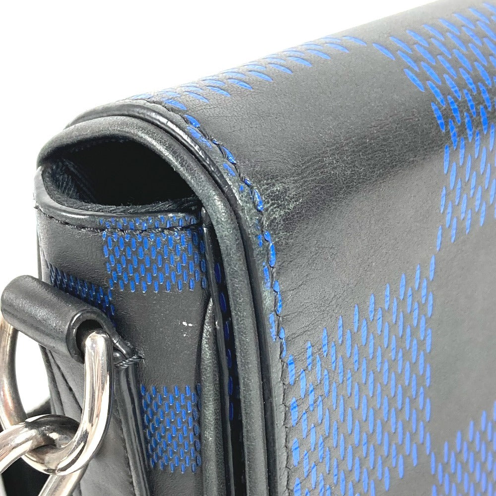 LOUIS VUITTON N50037 ダミエ アンフィニ 3D ステュディオ メッセンジャー カバン メッセンジャーバッグ 斜め掛け フラップ ショルダーバッグ レザー ユニセックス ブラック