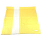 HERMES Bicolor Logo Leather Patch Leather Tag Large Stole Fringe Shawl Cashmere Unisex Yellow