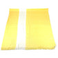 HERMES Bicolor Logo Leather Patch Leather Tag Large Stole Fringe Shawl Cashmere Unisex Yellow