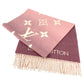 LOUIS VUITTON M77375 Monogram Scarf Reykjavik Gradient Large Stole Fringe Scarf Wool/Cashmere Unisex Rose Clair Pink