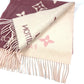 LOUIS VUITTON M77375 Monogram Scarf Reykjavik Gradient Large Stole Fringe Scarf Wool/Cashmere Unisex Rose Clair Pink