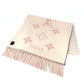 LOUIS VUITTON M77375 Monogram Scarf Reykjavik Gradient Large Stole Fringe Scarf Wool/Cashmere Unisex Rose Clair Pink