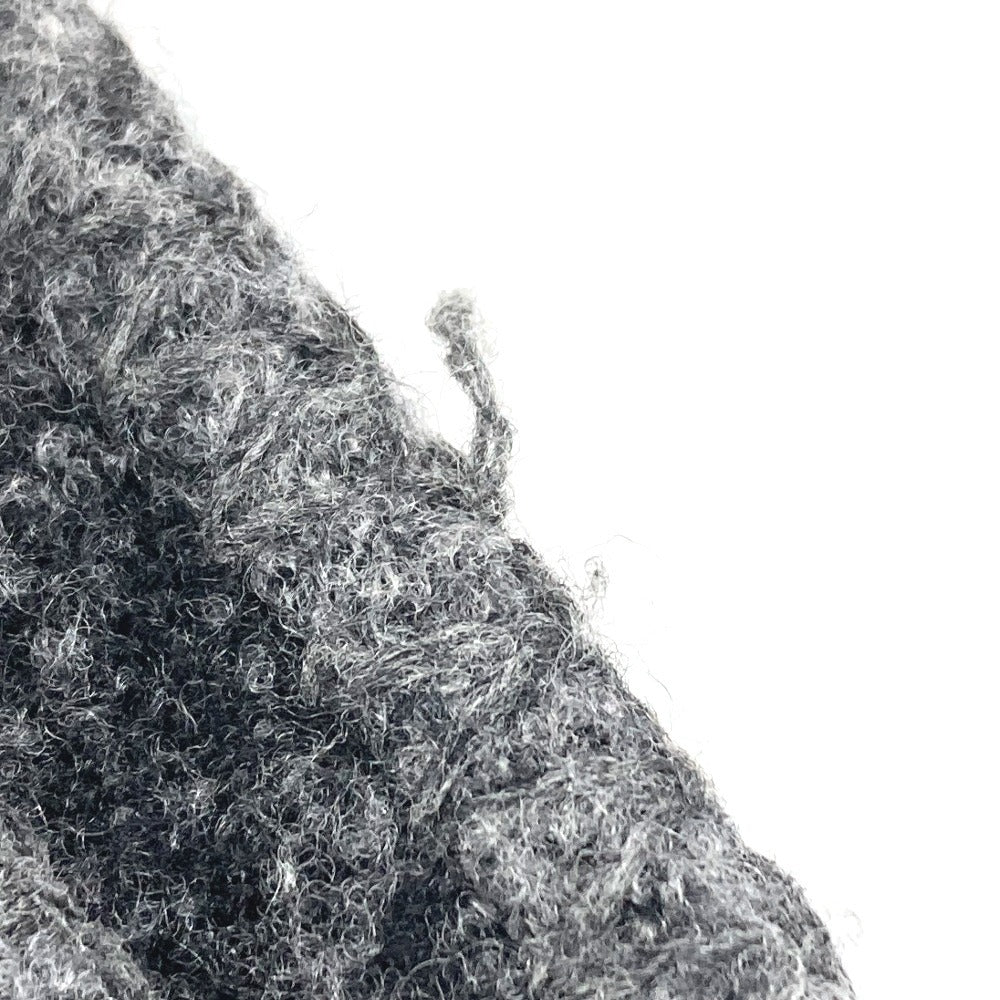 CHANEL 19K ロゴ 大判 ストール ブランケット マフラー カシミヤ ユニセックス グレー