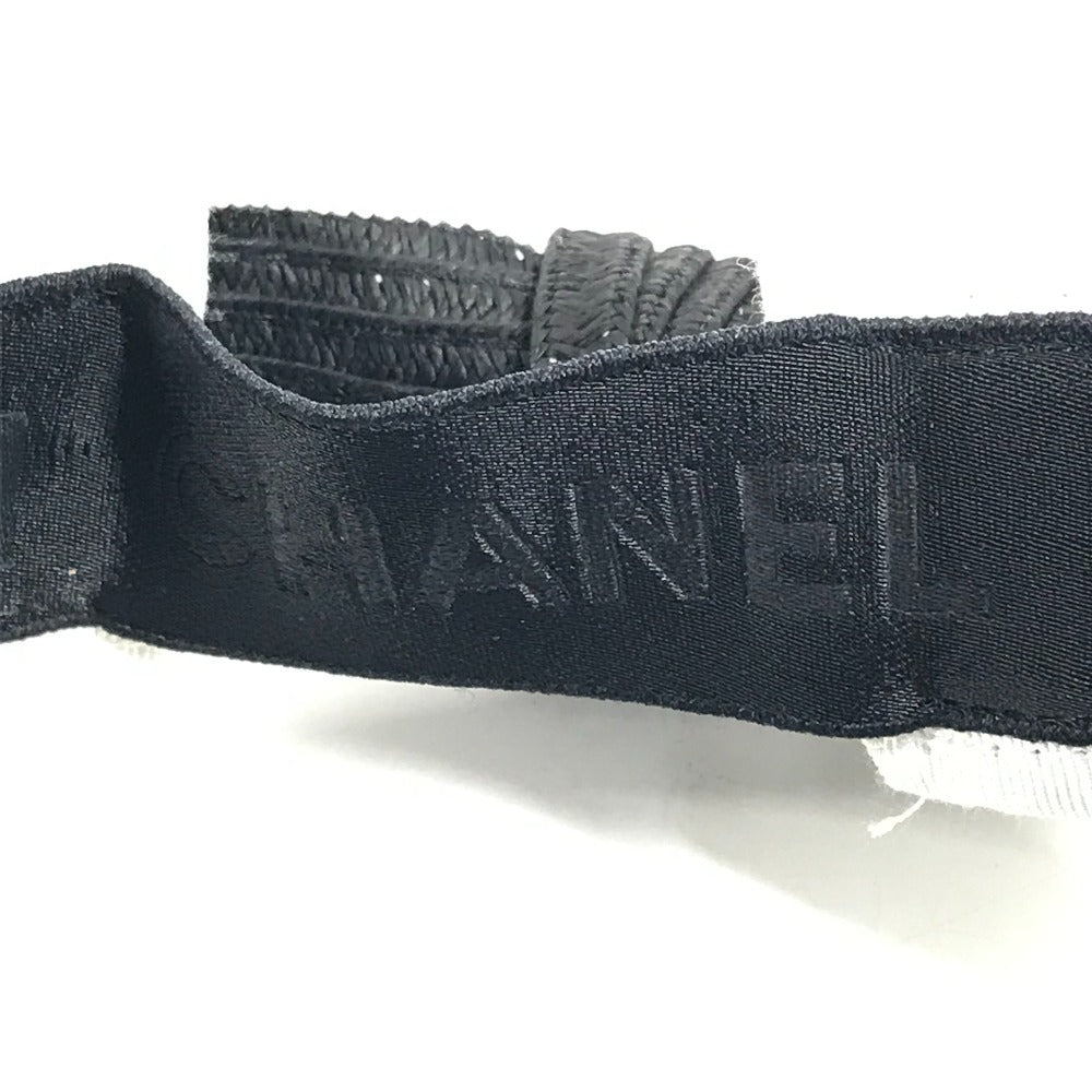 CHANEL 22P CC ココマーク リボン りぼん 帽子 サンバイザー レディース ブラック