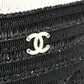 CHANEL 22P CC ココマーク リボン りぼん 帽子 サンバイザー レディース ブラック