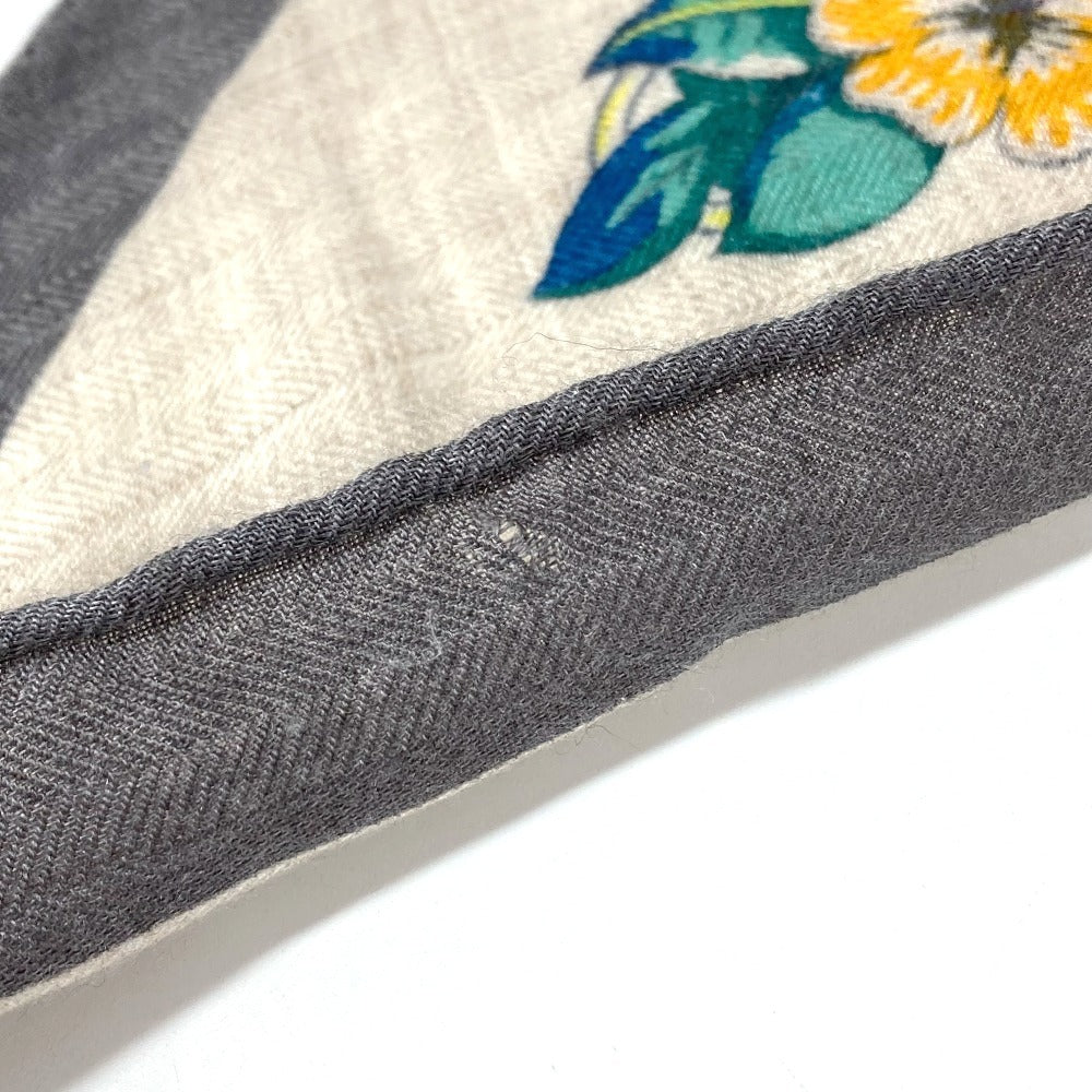 HERMES Jungle Love Triangle Géant 140 Shawl Stole Large Triangle Scarf Cashmere Unisex Gray