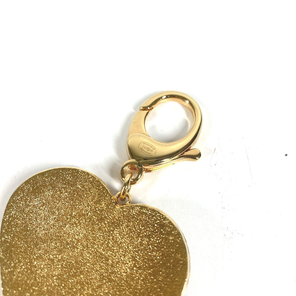 CHANEL ABC827 24P ハート CC ココマーク ロゴ デニム バッグチャーム キーホルダー メタル レディース ブルー