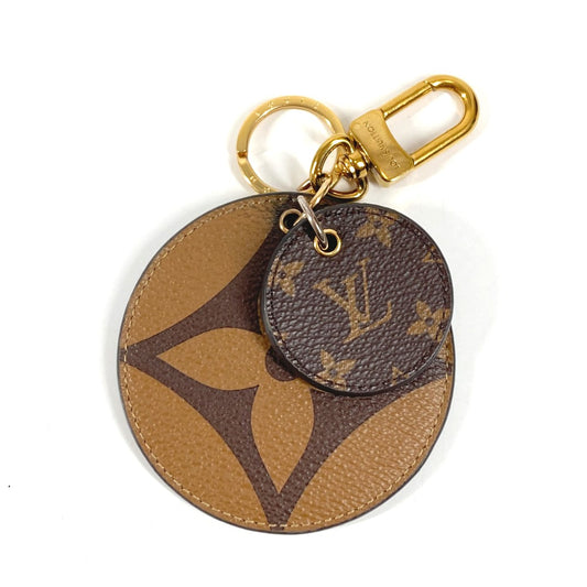 LOUIS VUITTON M69317 モノグラムジャイアント ポルトクレイリュストレ キーホルダー キーリング キーチェーン バッグチャーム モノグラムジャイアントキャンバス ユニセックス ブラウン