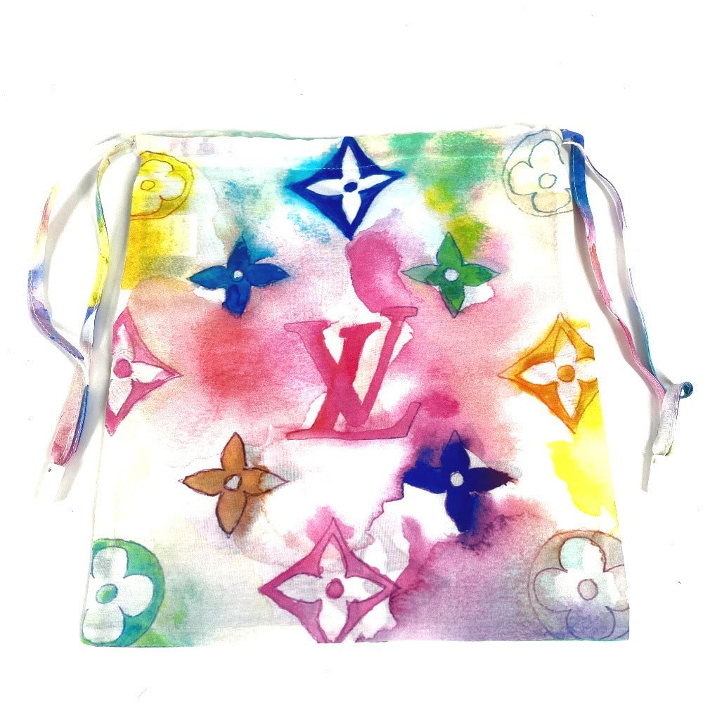 LOUIS VUITTON M76772 モノグラムウォーターカラー スパンコール マスクカバー 巾着ポーチ セット ペア マスク コットン ユニセックス マルチカラー