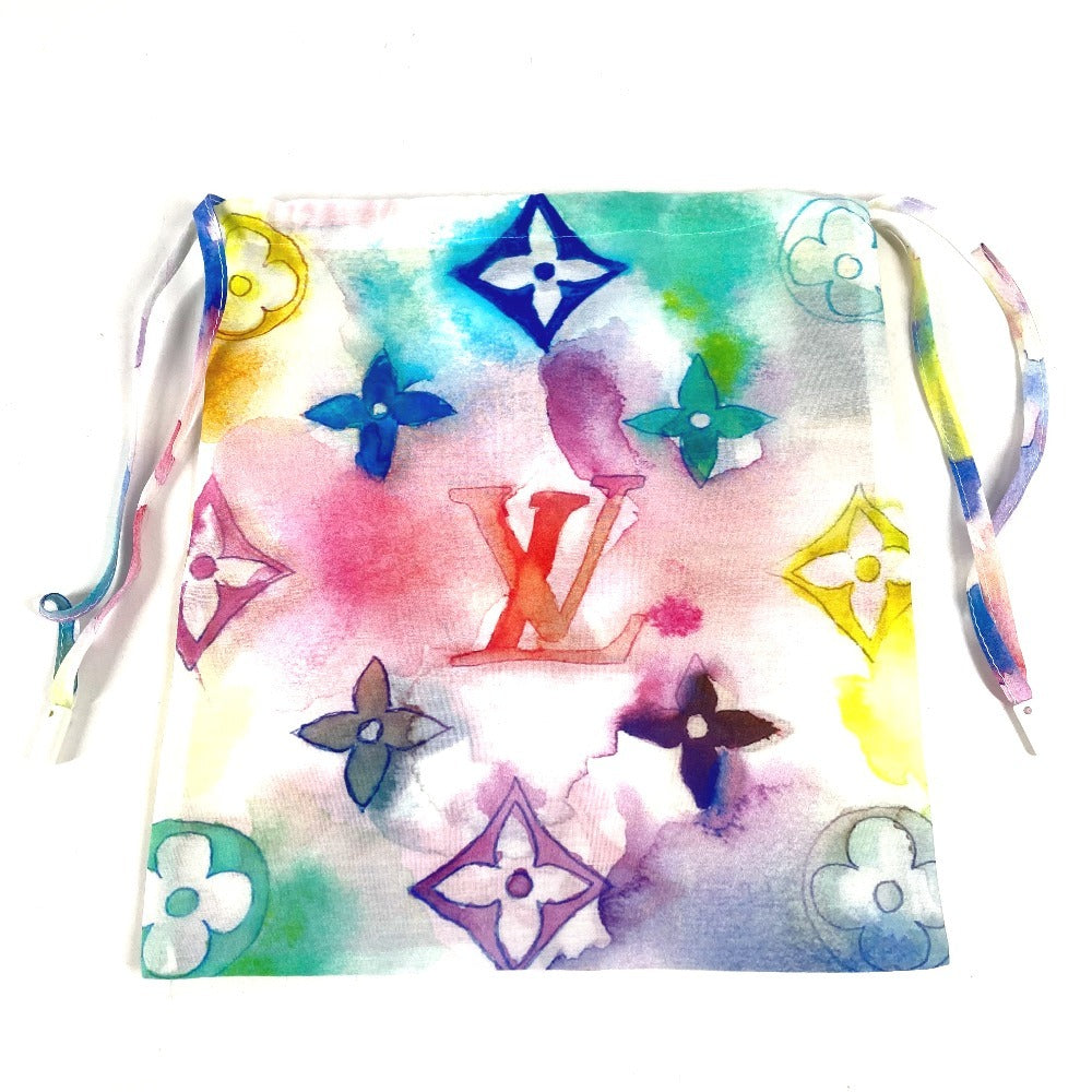 LOUIS VUITTON M76772 モノグラムウォーターカラー スパンコール マスクカバー 巾着ポーチ セット ペア マスク コットン ユニセックス マルチカラー