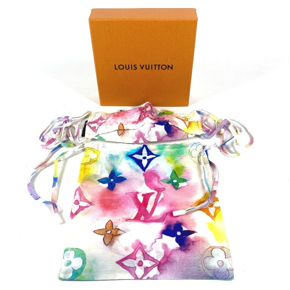 LOUIS VUITTON M76772 モノグラムウォーターカラー スパンコール マスクカバー 巾着ポーチ セット ペア マスク コットン ユニセックス マルチカラー