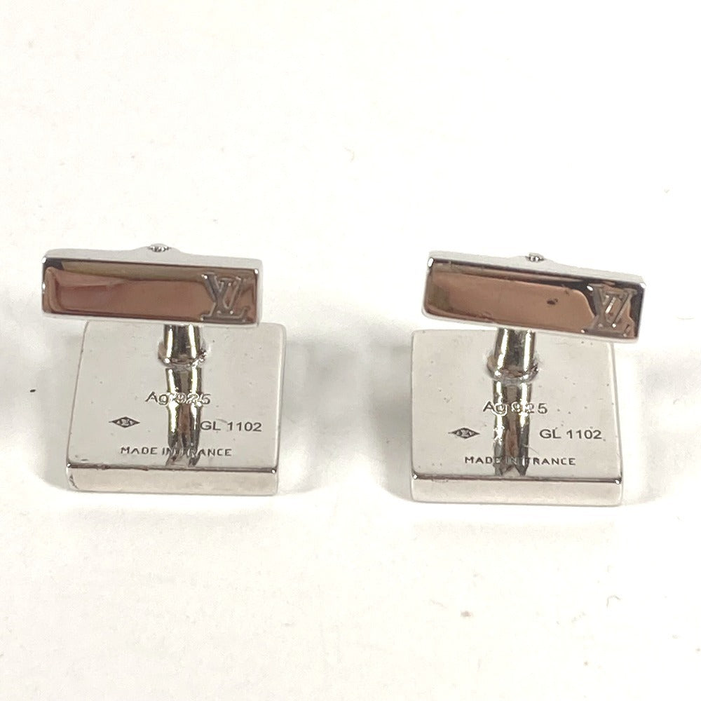 LOUIS VUITTON ダミエ ロゴ カフス アクセサリー カフス AG925 ユニセックス シルバー