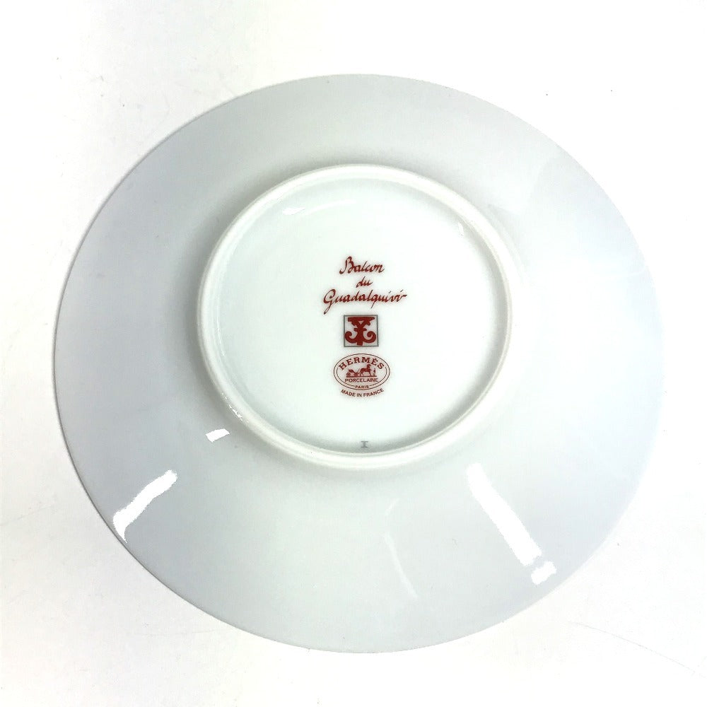 HERMES ガダルキヴィール 食器 カップ＆ソーサー 2客セット ペア 皿 コップ マグカップ コーヒーカップ ティーカップ 陶器 レディース ホワイト