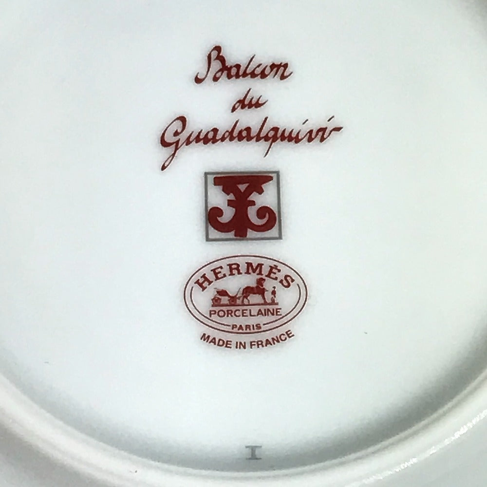 HERMES ガダルキヴィール 食器 カップ＆ソーサー 2客セット ペア 皿 コップ マグカップ コーヒーカップ ティーカップ 陶器 レディース ホワイト
