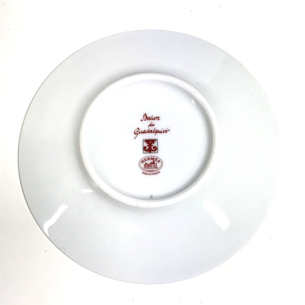 HERMES ガダルキヴィール 食器 カップ＆ソーサー 2客セット ペア 皿 コップ マグカップ コーヒーカップ ティーカップ 陶器 レディース ホワイト