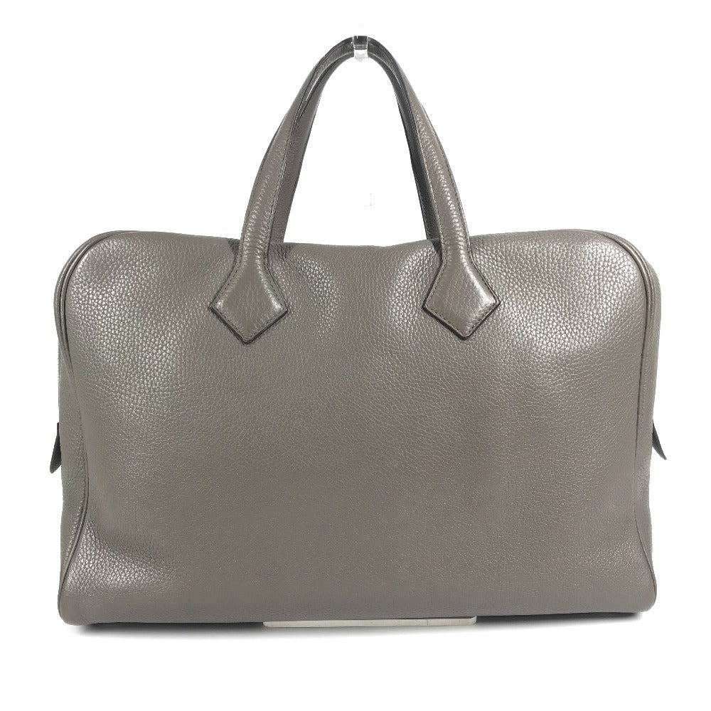 HERMES ビジネスバッグ ハンドバッグ ヴィクトリア 2 12H カバン 書類バッグ トートバッグ トリヨンクレマンス ユニセックス エタン グレー