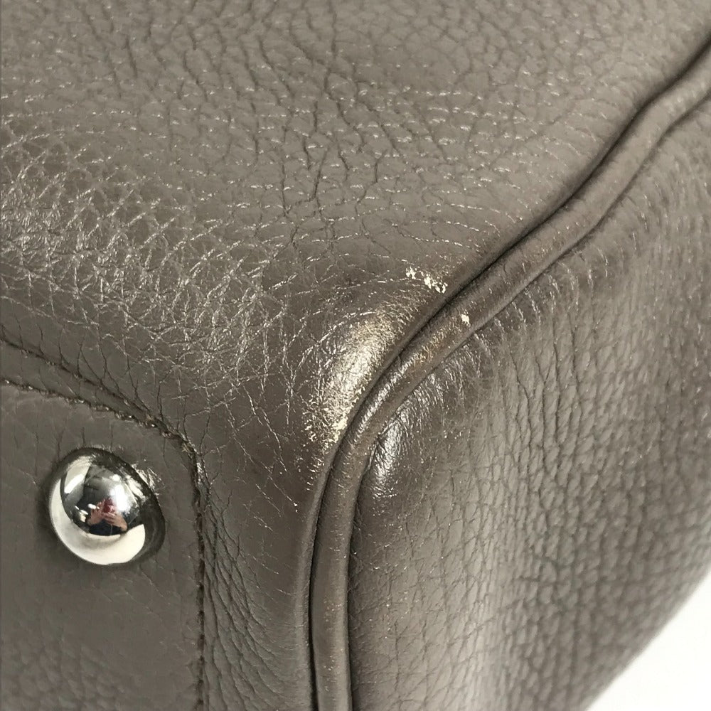 HERMES ビジネスバッグ ハンドバッグ ヴィクトリア 2 12H カバン 書類バッグ トートバッグ トリヨンクレマンス ユニセックス エタン グレー