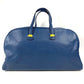 HERMES Gallop Handbag, Travel Bag, Boston Bag, Buffalo Skipper, Unisex, Blue
