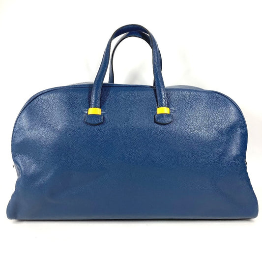 HERMES Gallop Handbag, Travel Bag, Boston Bag, Buffalo Skipper, Unisex, Blue