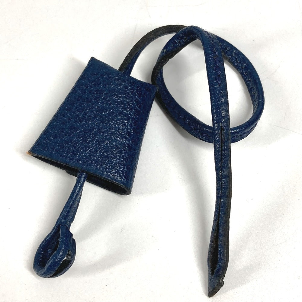 HERMES Gallop Handbag, Travel Bag, Boston Bag, Buffalo Skipper, Unisex, Blue